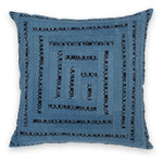 Indigo Meridian Patchwork Pillow Cover